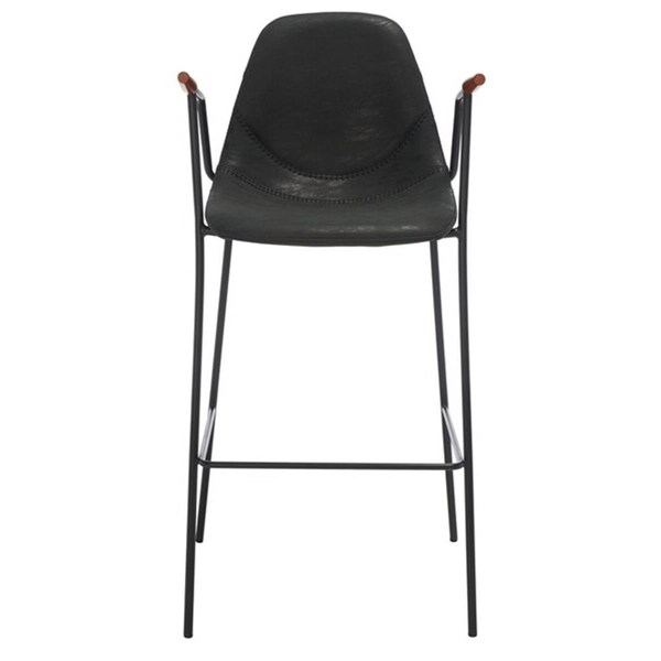 Safavieh Tanner Mid Century Barstool Black & Walnut - BST3001D