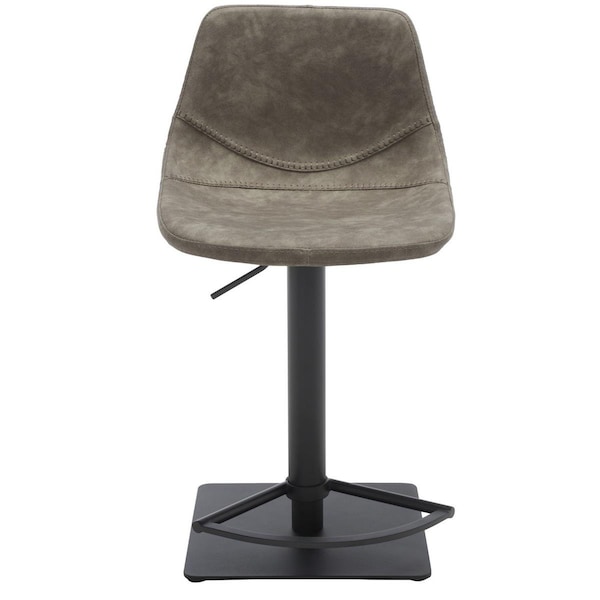 Safavieh 18.5 x 17.75 x 32.25-42.25 in. Kynlee Gas Lift Bar Stool Grey & Black - BST3016A