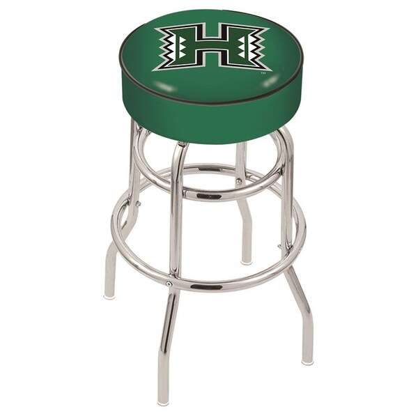 Holland Bar Stool Co 30" 4" Hawaii Cushion Seat, Double-Ring Chrome Swivel Bar Stool - L7C130HAWAII