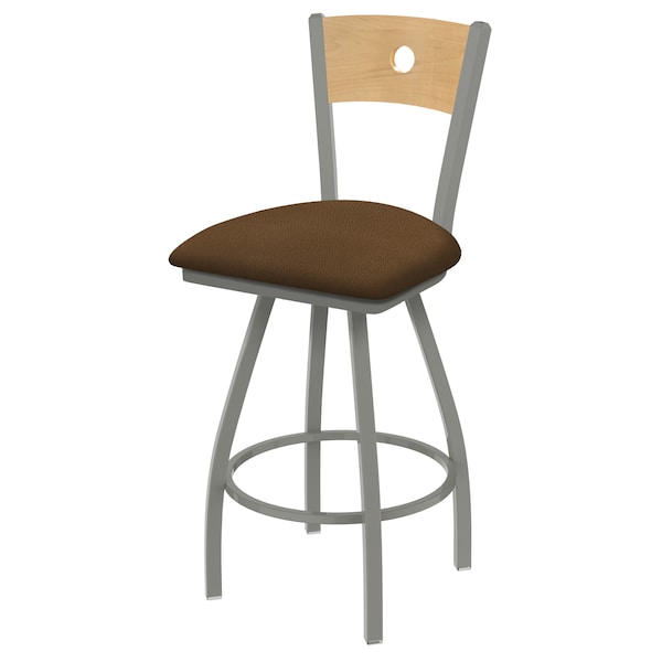 Holland Bar Stool Co 30" Swivel Counter Stool, SS Finish, Nat Back, Rein Thatch Seat - 83036ANNATMPLB026