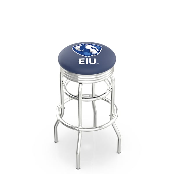 Holland Bar Stool Co 30" Chrome 2-Ring Eastern Illinois Swivel Bar Stool, Accent Ring - L7C3C30EASTIL