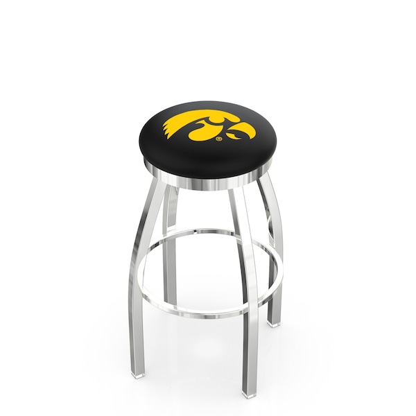 Holland Bar Stool Co 30" Chrome Iowa Swivel Bar Stool, Accent Ring - L8C2C30IOWAUN