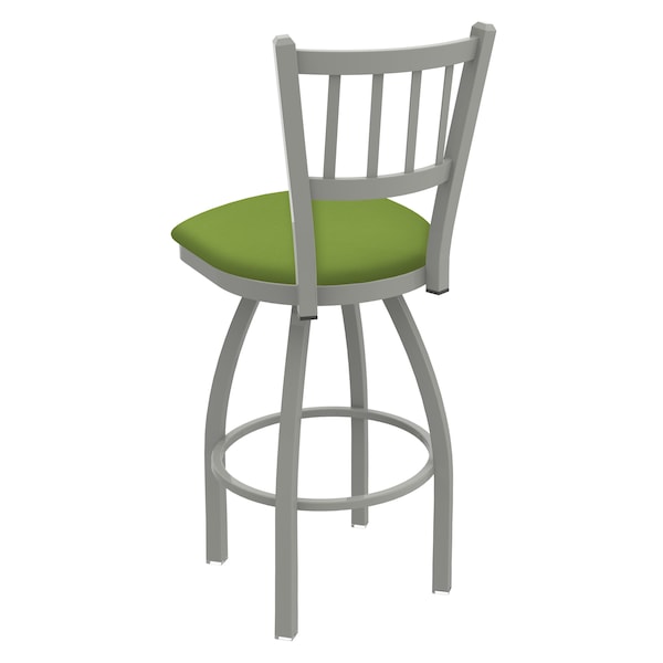 Holland Bar Stool Co 30" Swivel Bar Stool, Nickel Finish, Canter Kiwi Green Seat - 81030AN009