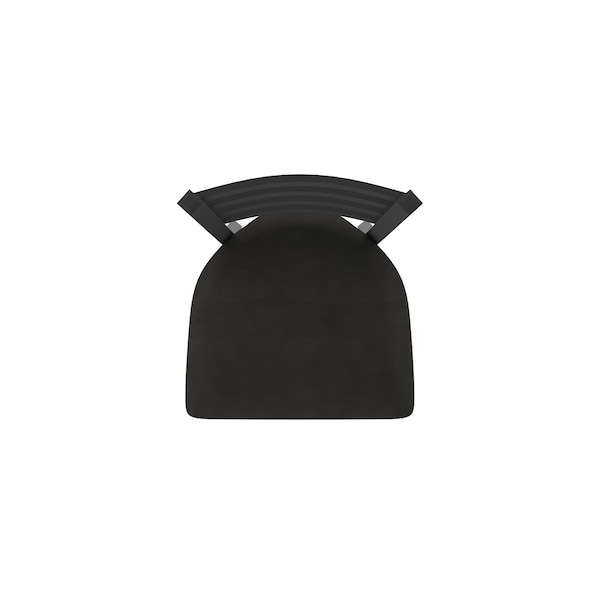 Holland Bar Stool Co 30" Stationary Bar Stool, Black Wrinkle, Canter Espresso Seat - 40030BW003