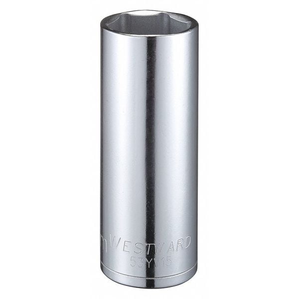 Westward 1/2 in Drive, 24mm Hex Metric Socket, 6 Points - 53YV15