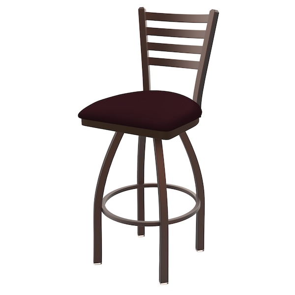 Holland Bar Stool Co 30" Swivel Bar Stool, Bronze Finish, Canter Bordeaux Seat - 41030BZ005