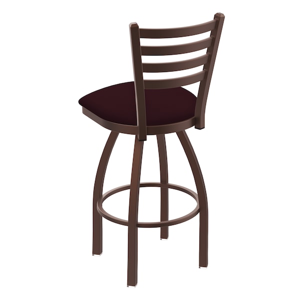 Holland Bar Stool Co 30" Swivel Bar Stool, Bronze Finish, Canter Bordeaux Seat - 41030BZ005