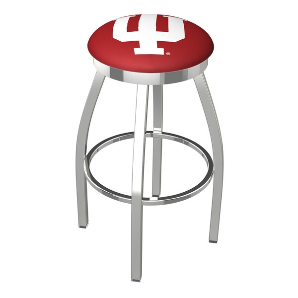 Holland Bar Stool Co 30" Chrome Indiana Swivel Bar Stool, Accent Ring - L8C2C30INDNAU