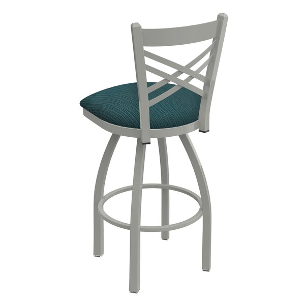 Holland Bar Stool Co 30" Swivel Bar Stool, Nickel Finish, Graph Tidal Seat - 82030AN022