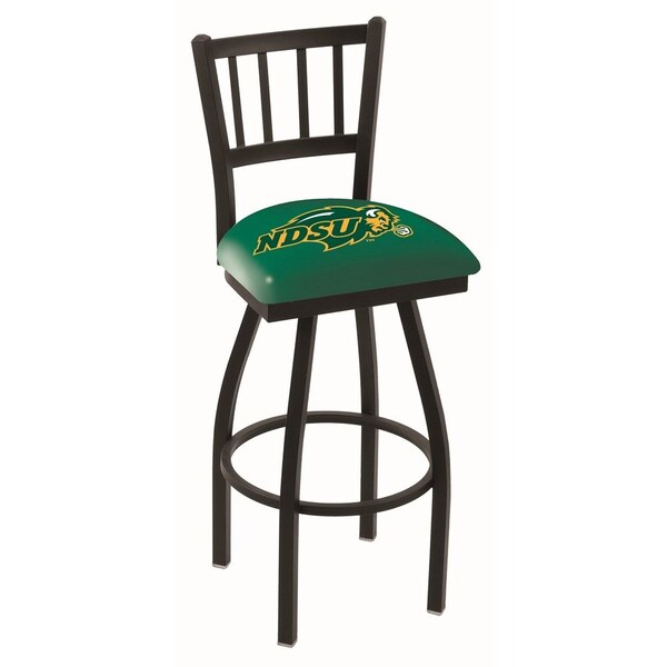 Holland Bar Stool Co 30" Blk Wrinkle North Dakota State Swivel Bar Stool, Jailhouse Back - L01830NDAKST-G