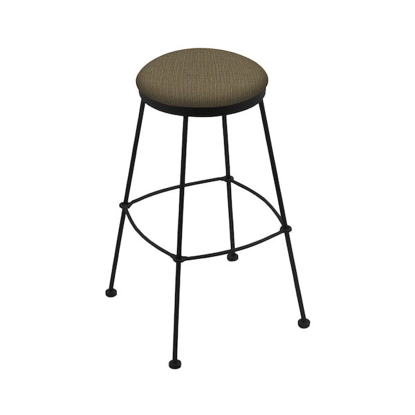 Holland Bar Stool Co 30" Stationary Bar Stool, Black Wrinkle, Graph Cork Seat - 303030BW017