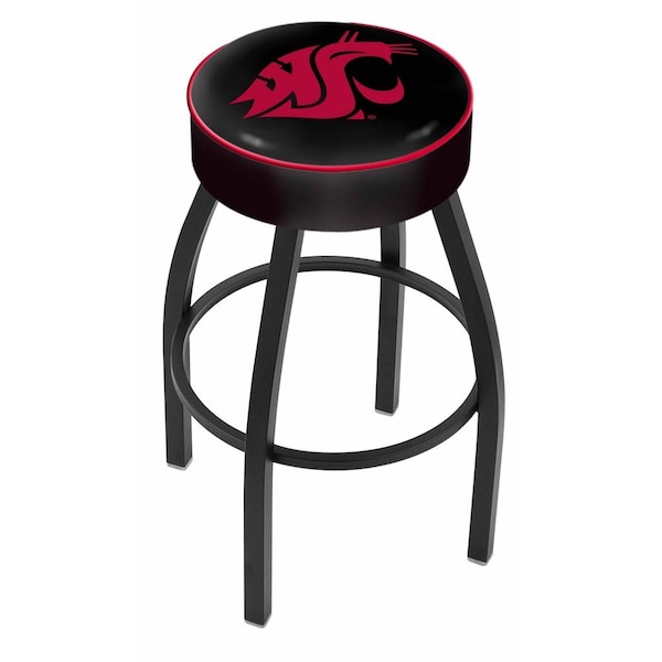 Holland Bar Stool Co 30" Washington State Cushion Seat, Blk Wrinkle Base Swivel Bar Stool - L8B130WASHST
