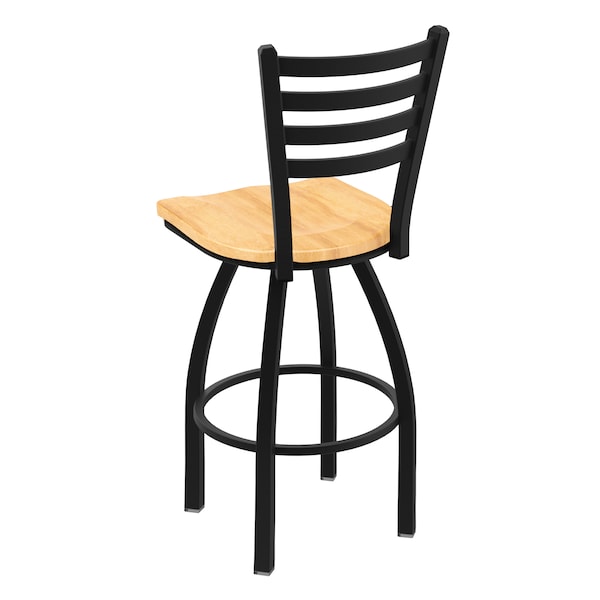 Holland Bar Stool Co 30" Swivel Bar Stool, Black Wrinkle, Nat Maple Seat - 41030BWNATMPL