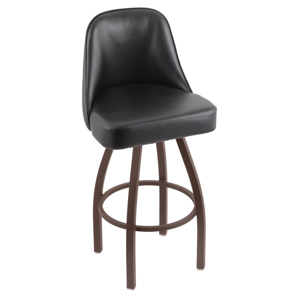 Holland Bar Stool Co Grizzly 30" Swivel Bar Stool, Bronze Finish, Black Vinyl Seat - 84030BZBLKVINYL