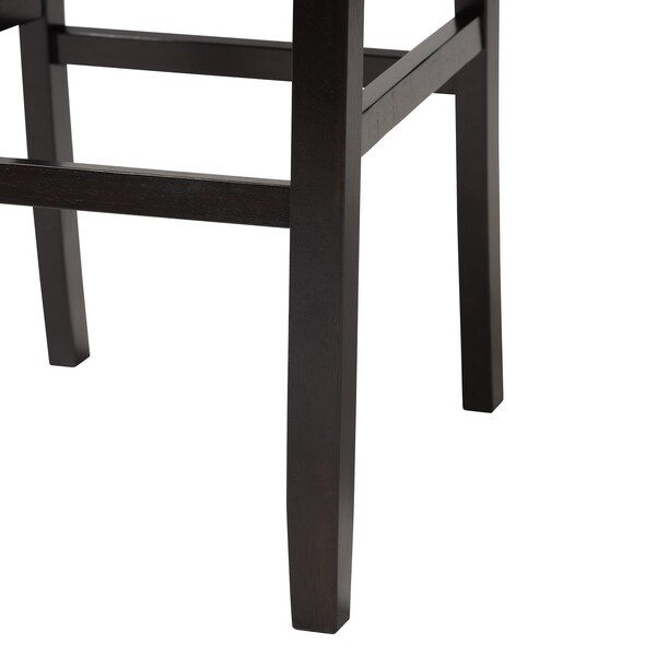 Baxton Studio White Faux Leather Button-tufted Upholstered Swivel Bar Stool, PR - 122-6751