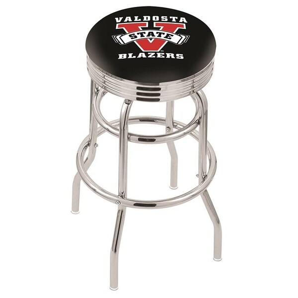 Holland Bar Stool Co 30" Chrome 2-Ring Valdosta State Swivel Bar Stool, Accent Ring - L7C3C30VALDST
