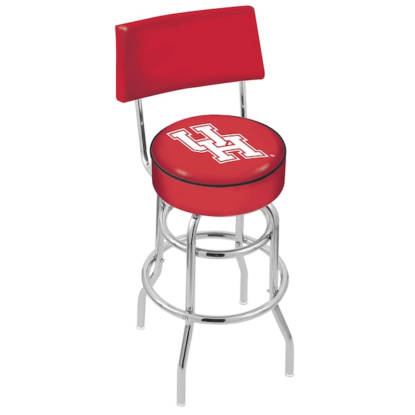Holland Bar Stool Co 25" Chrome 2-Ring Houston Swivel Bar Stool, Back - L7C425HOUSTON