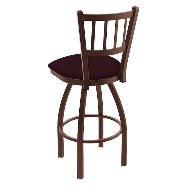 Holland Bar Stool Co 30" Swivel Bar Stool, Bronze Finish, Canter Bordeaux Seat - 81030BZ005