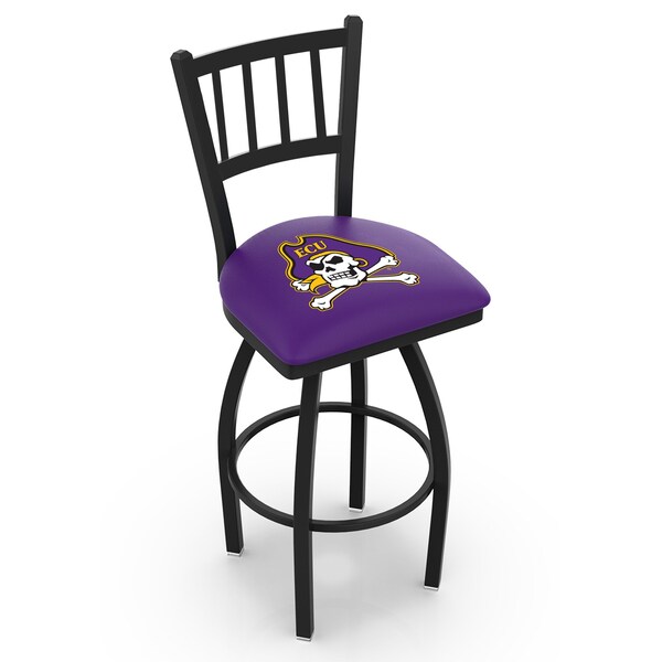 Holland Bar Stool Co 30" Blk Wrinkle East Carolina Swivel Bar Stool, Jailhouse Back - L01830ECAROL