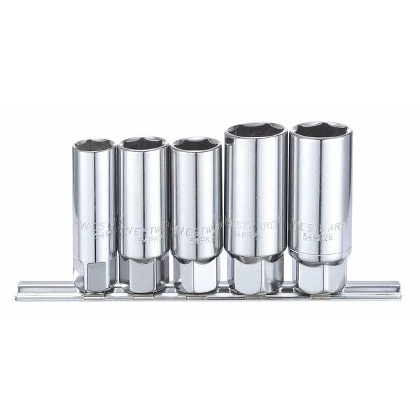 Westward 3/8 in Drive, 13/16", 5/8", 9/16", 16mm, 21mm SAE, Metric Socket, 6 Points - 54PR21