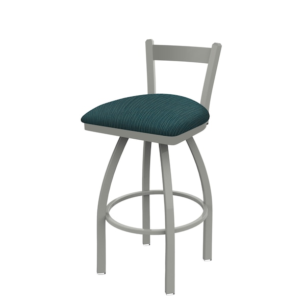 Holland Bar Stool Co 30" Low Back Swivel Bar Stool, Nickel Finish, Graph Tidal Seat - 82130AN022