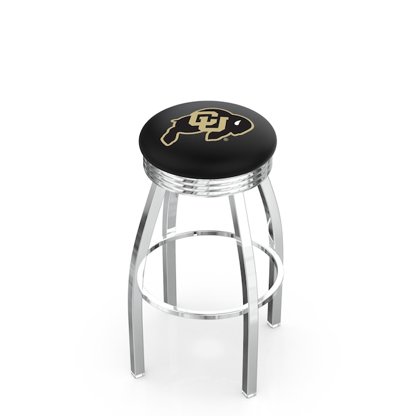 Holland Bar Stool Co 30" Chrome Colorado Swivel Bar Stool, Accent Ring - L8C3C30COLOUN