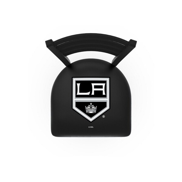 Holland Bar Stool Co 25" Blk Wrinkle Los Angeles Kings Swivel Bar Stool, Ladder Back - L01425LAKING