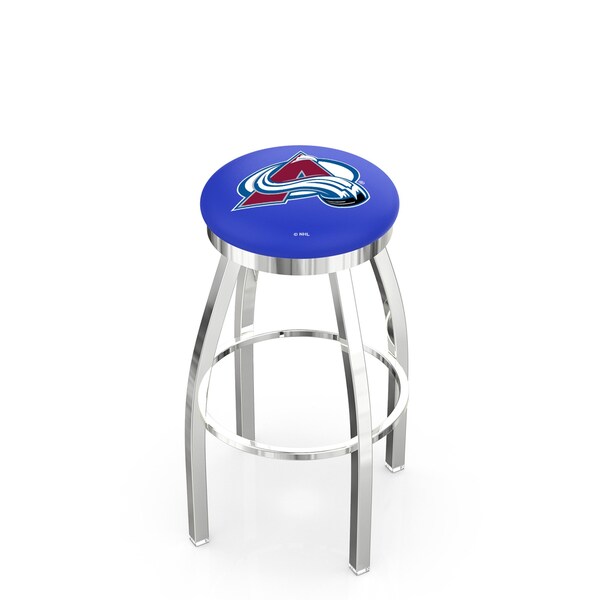 Holland Bar Stool Co 25" Chrome Colorado Avalanche Swivel Bar Stool, Accent Ring - L8C2C25COLAVA