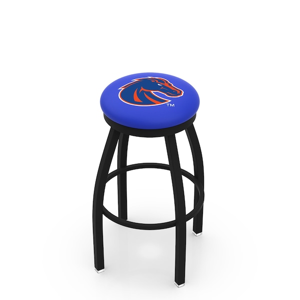 Holland Bar Stool Co 30" Blk Wrinkle Boise State Swivel Bar Stool, Accent Ring - L8B2B30BOISES