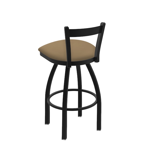 Holland Bar Stool Co 30" Low Back Swivel Bar Stool, Black Wrinkle, Canter Sand Seat - 82130BW013