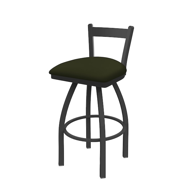 Holland Bar Stool Co 30" Low Back Swivel Bar Stool, Pewter Finish, Canter Pine Seat - 82130PW010
