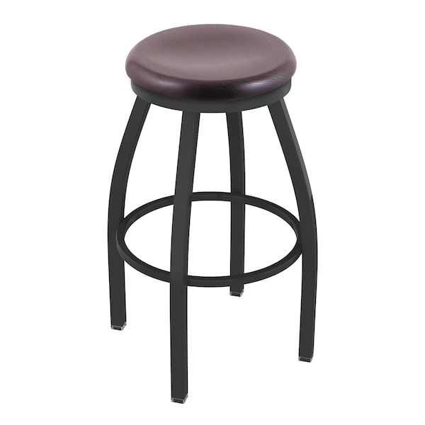 Holland Bar Stool Co 30" Swivel Bar Stool, Pewter Finish, Dark Cherry Oak Seat - 80230PWDCOAK