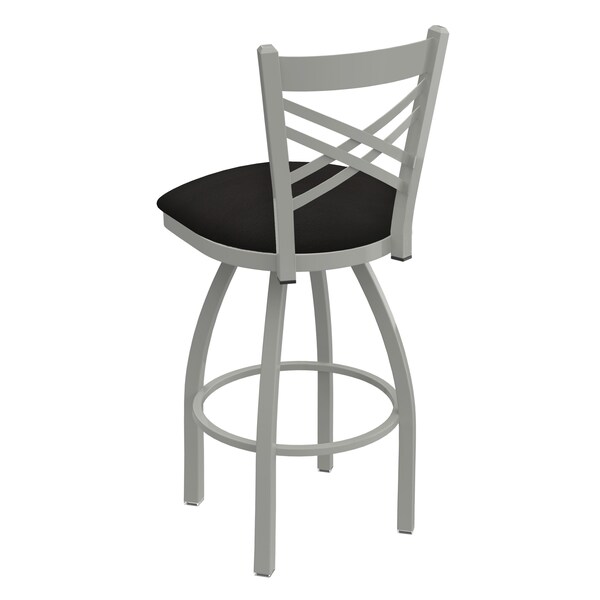 Holland Bar Stool Co 30" Swivel Bar Stool, Nickel Finish, Canter Espresso Seat - 82030AN003