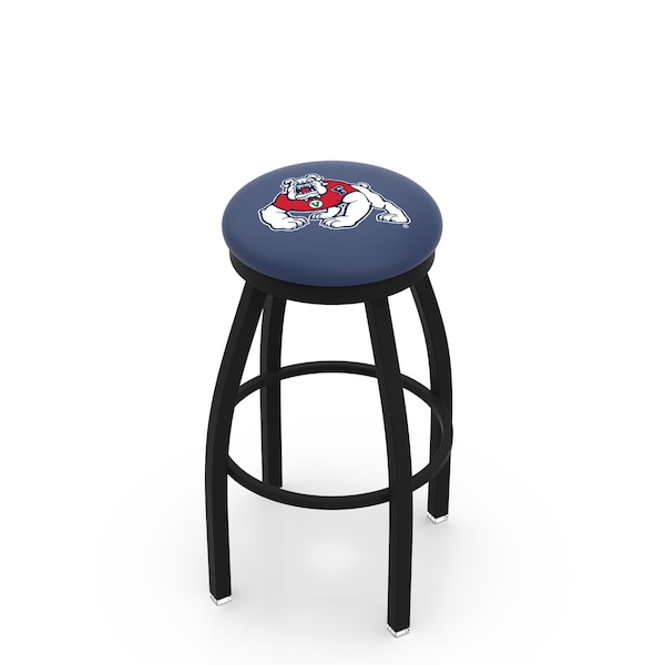 Holland Bar Stool Co 30" Blk Wrinkle Fresno State Swivel Bar Stool, Accent Ring - L8B2B30FRESST