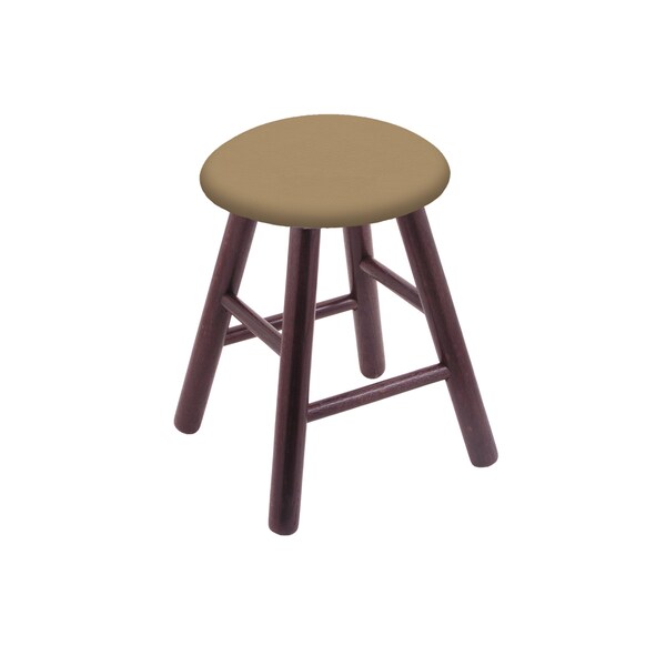 Holland Bar Stool Co Oak Vanity Stool, Dark Cherry Finish, Graph Poppy Seat - RC18OSDC013