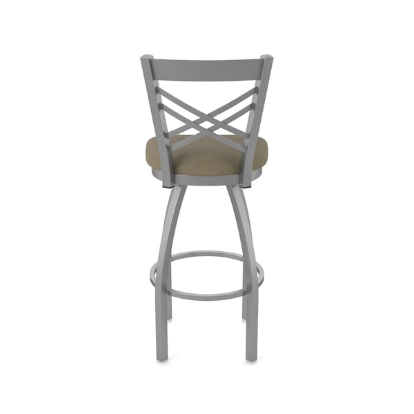 Holland Bar Stool Co 820 Catalina Stainless Steel 36in Swivel Bar Stool with Graph Cork Seat - 82036SS017