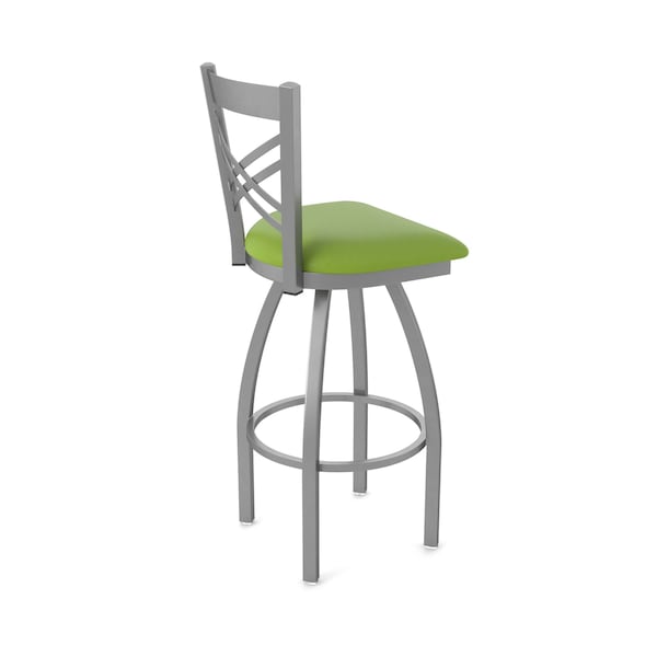 Holland Bar Stool Co 820 Catalina Stainless Steel 36in Swivel Bar Stool with Canter Kiwi Green Seat - 82036SS009