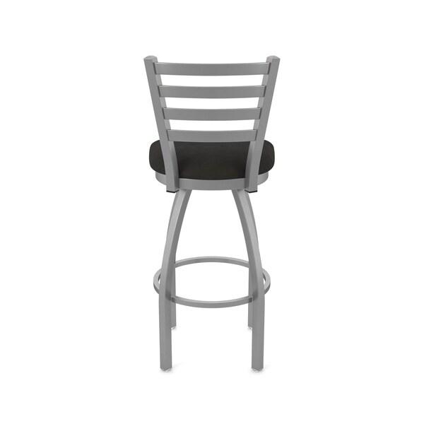 Holland Bar Stool Co 410 Jackie Stainless Steel 36in Swivel Bar Stool with Canter Espresso Seat - 41036SS003