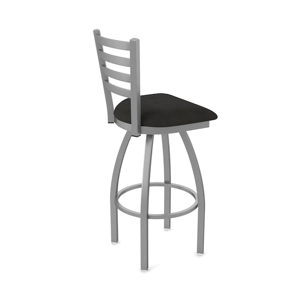 Holland Bar Stool Co 410 Jackie Stainless Steel 36in Swivel Bar Stool with Canter Espresso Seat - 41036SS003