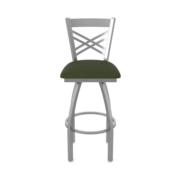 Holland Bar Stool Co 820 Catalina Stainless Steel 36in Swivel Bar Stool with Canter Pine Seat - 82036SS010