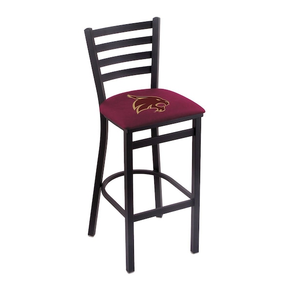 Holland Bar Stool Co 30" Blk Wrinkle Texas State Stationary Bar Stool, Ladder Back - L00430TEXSST