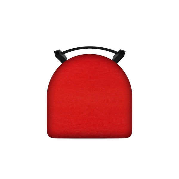 Holland Bar Stool Co 30" Low Back Swivel Bar Stool, Black Wrinkle, Canter Red Seat - 82130BW011