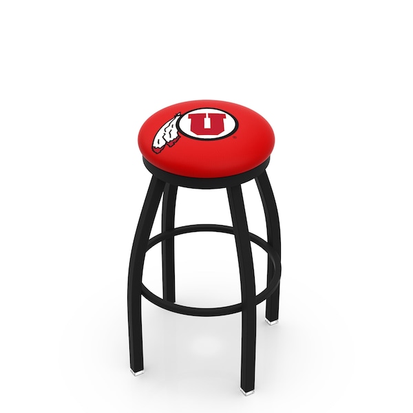 Holland Bar Stool Co 30" Blk Wrinkle Utah Swivel Bar Stool, Accent Ring - L8B2B30UTAHUN