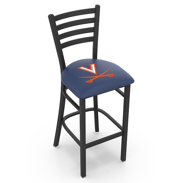 Holland Bar Stool Co 30" Blk Wrinkle Virginia Stationary Bar Stool, Ladder Back - L00430VRGNIA