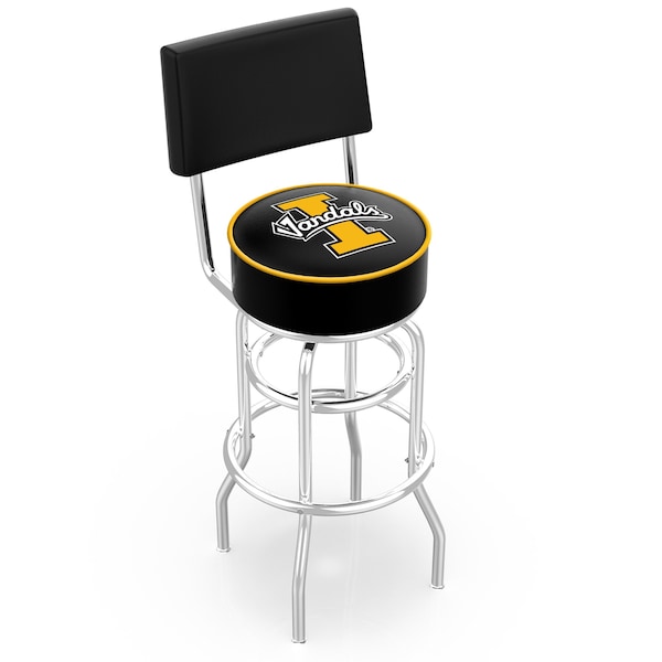 Holland Bar Stool Co 25" Chrome 2-Ring Idaho Swivel Bar Stool, Back - L7C425IDAHOU