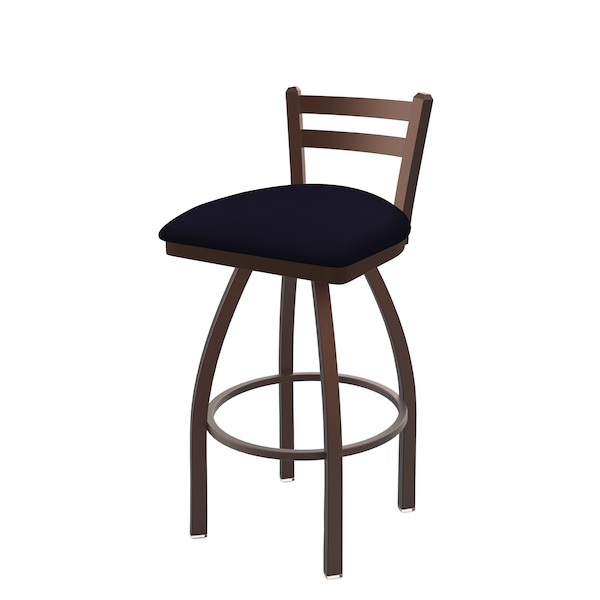 Holland Bar Stool Co 30" Low Back Swivel Bar Stool, Bronze Finish, Canter Twilight Seat - 41130BZ002