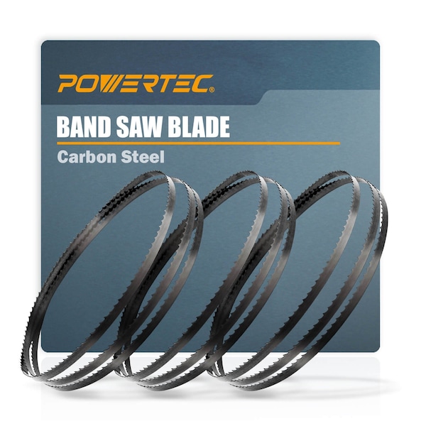 Powertec 56-7/8 in L, 1/4 in、3/8 in W, 6 , 24 TPI, High Carbon Steel, 0.014 in Thick, 3 PK - 13607