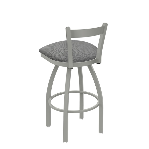 Holland Bar Stool Co 30" Low Back Swivel Bar Stool, Nickel Finish, Graph Seat - 82130AN020