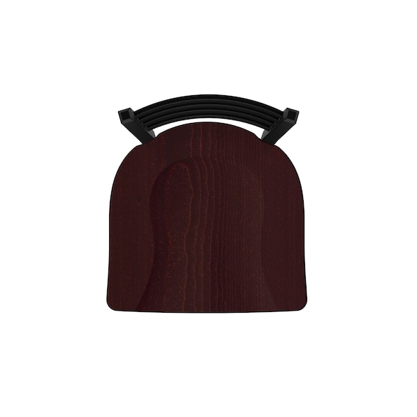 Holland Bar Stool Co 30" Stationary Bar Stool, Black Wrinkle, Dark Cherry Oak Seat - 40030BWDCOAK