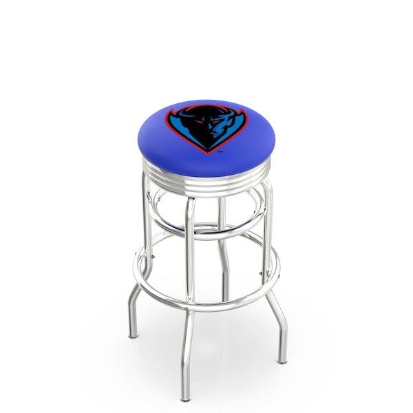 Holland Bar Stool Co 30" Chrome 2-Ring DePaul Swivel Bar Stool, Accent Ring - L7C3C30DEPAUL